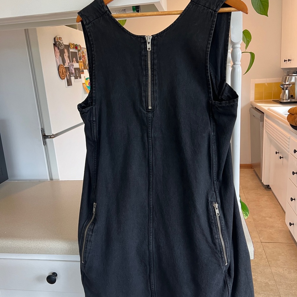 Black Denim Sleeveless Dress